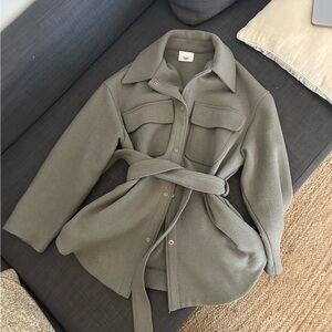 Frankie Shop wool blend shirt jacket